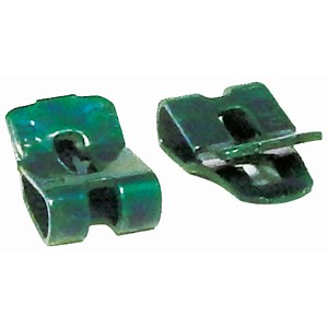 Green Grounding Clips for copper or aluminum wire.