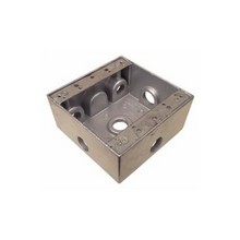 Weatherproof Boxes - Two Gang 30.5 Cubic Inch Capacity - 6 Outlet Holes