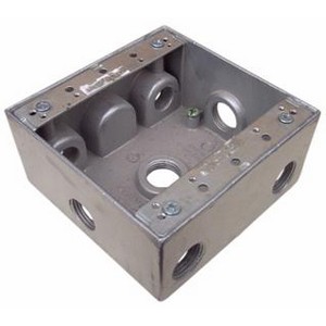 A seamless powder Coated Aluminum Box  - Two Gang.