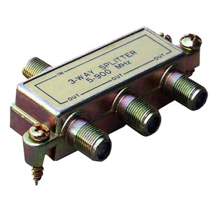 Durable, screw mount 3 Way Splitter.