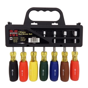 Compact and portable Seven Piece Nut Driver Set.
