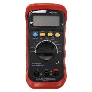 An electrician's Autoranging Multimeter with rubber holster.