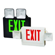 Combo LED Exit Emergency Light - This Emergency Light and LED exit sign provides twice the safety for half the price.