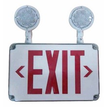 LED Wet Location Combo Exit Signs & Emergency Light
