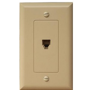 A single unit Decorator Wall Phone Jack.
