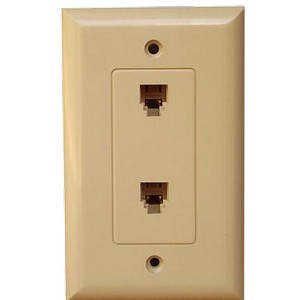 A clean, classic Duplex Wall phone Jack.