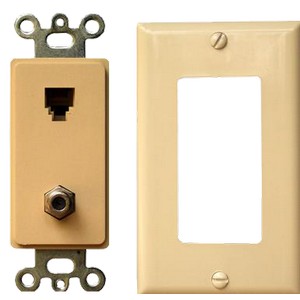 A 2 Piece Phone/Cable Jack for home or office.
