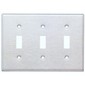 430 Stainless Steel Wall Plates 3 Gang Toggle Switch