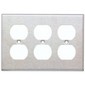 430 Stainless Steel Wall Plates 3 Gang Duplex Receptacle