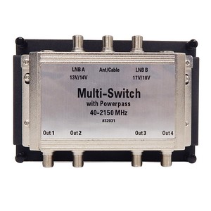 Our Multi Satellite Switch distributes satellite signals throughout your home.