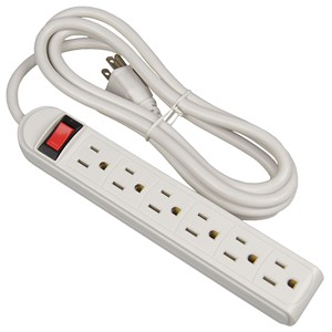 Our economy 6 Outlet electrical Power Strip.