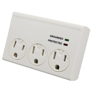 A compact 3 Wall Outlet Surge Protector for home or office.