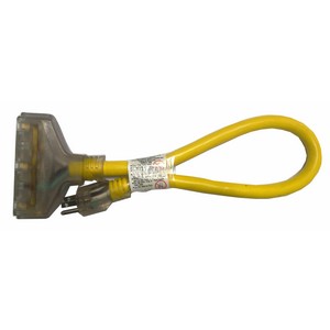 Industry standard 3 Outlet T-Tap Orange Extension Cord.