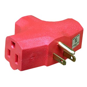 Extra-durable 3 Outlet Grounded Adapter.