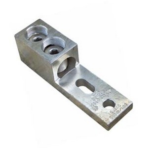 Aluminum Lugs with One Conductor and two mounting holes.