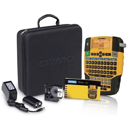 DYMO D1835374 RHINO 4200 Label Printer Kit (Includes (1) cartridge, carry case, rechargeable lithium ion battery, & ac adapter) NEWSTOCK MAR 2019