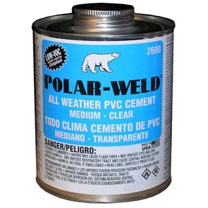 Fast-setting Cold Weather PVC Cement.