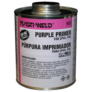 Fast-acting Purple PVC Primer for 903 Series pipe and fittings.