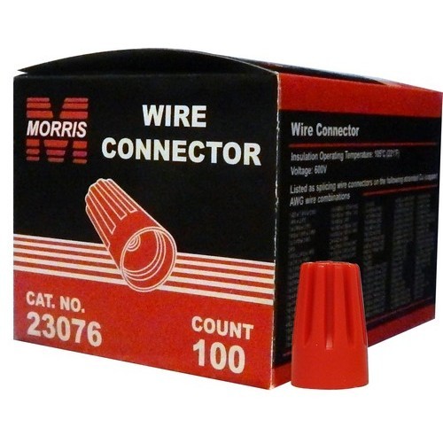 Product image for MOR 23076 Screw-On Wire Cons P6 Red