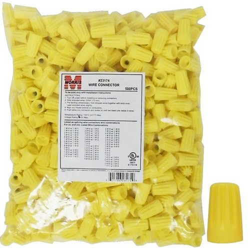 Product image for MOR 23174 Scrw-On Wr Cons P4 YEL Bg