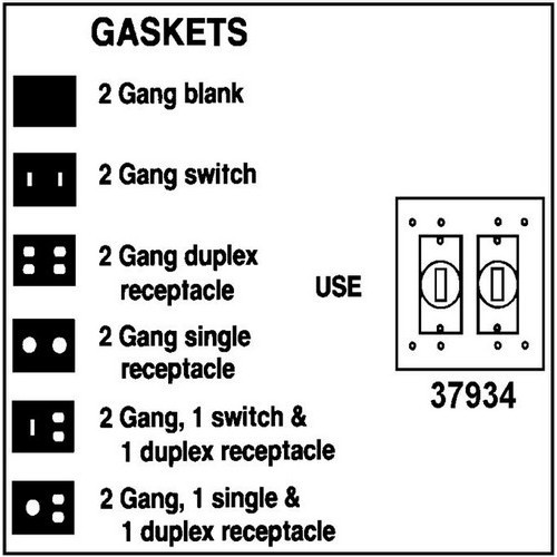 Product image for MOR 37934 2 Gang Switch/Receptacle