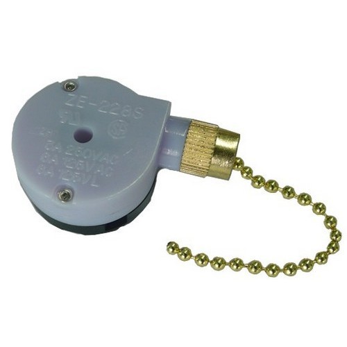 Pull Chain Brass SPTDT 2 Speed Off-On-On