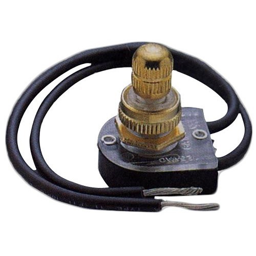 SPST On-Off with 6 Leads Brass Button Morris 70220 Rotary Switch