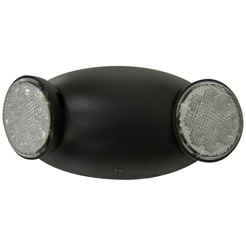 Round Head LED Emergency Light Black