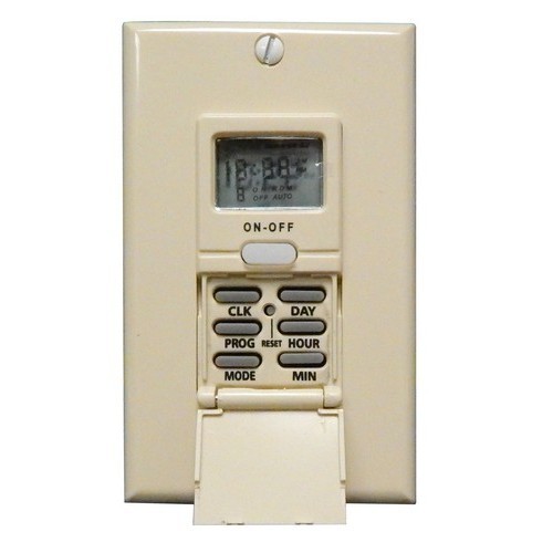 7 Day In Wall Digital Timer Ivory