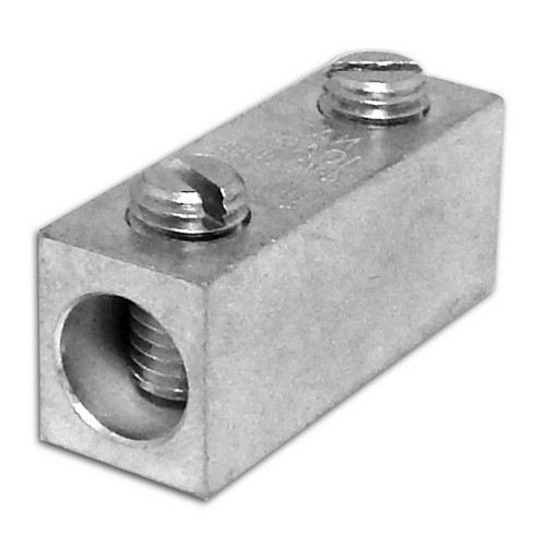Morris Products 90612 Aluminum Splice/Reducer Mechanical Connector Type 2 Screws Number-2-Number-14 Wire Range Silver 10-Pack 