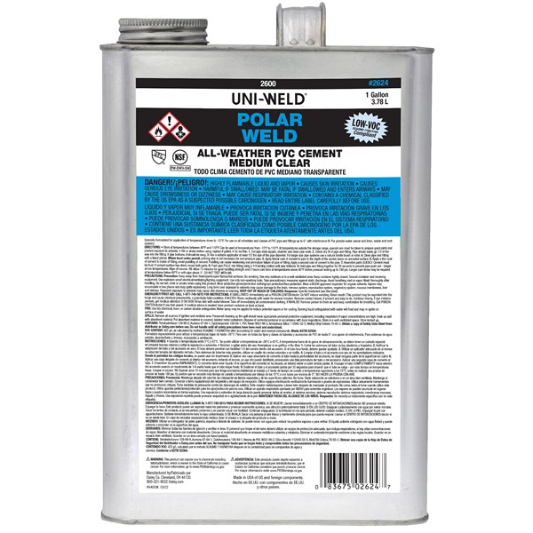 Product image for GWG POLAR-WELD G2624 GALLON PVC CEMENT (COLD WEATHER)